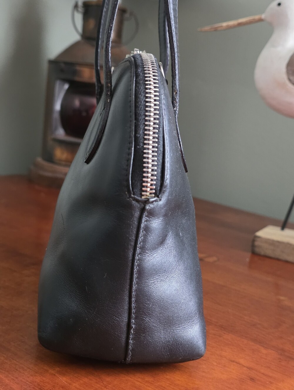 Salvatore Ferragamo Gancini Mini Satchel Black Leather Top Handle Handbag COA - Picture 5 of 16